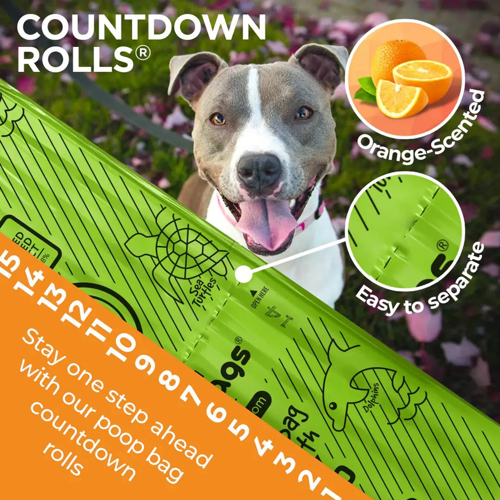 The Original Poop Bags Orange Scented USDA Biobased Rolls